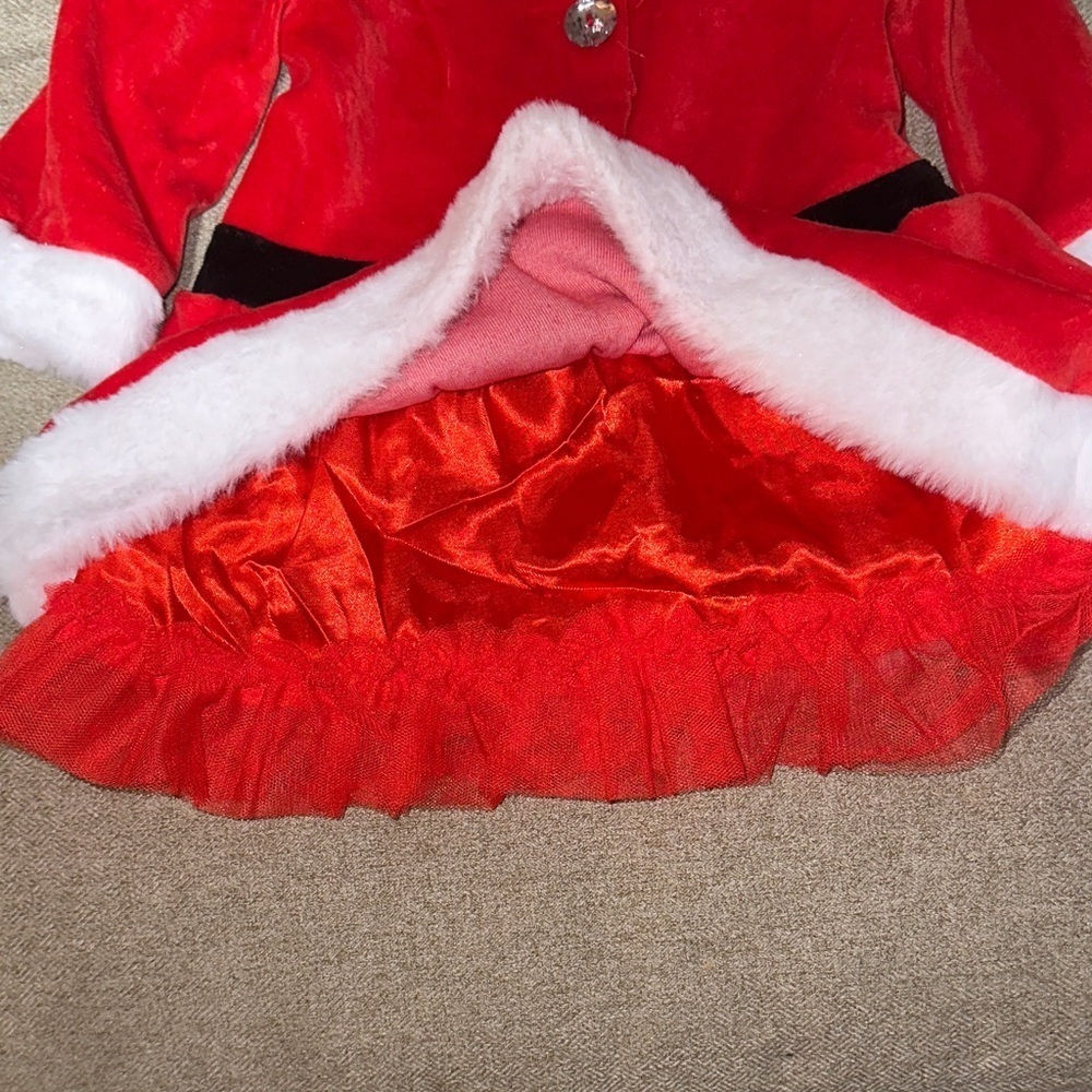 Koala Kids Festive Red Dress with White Accents - Picture 3 of 5